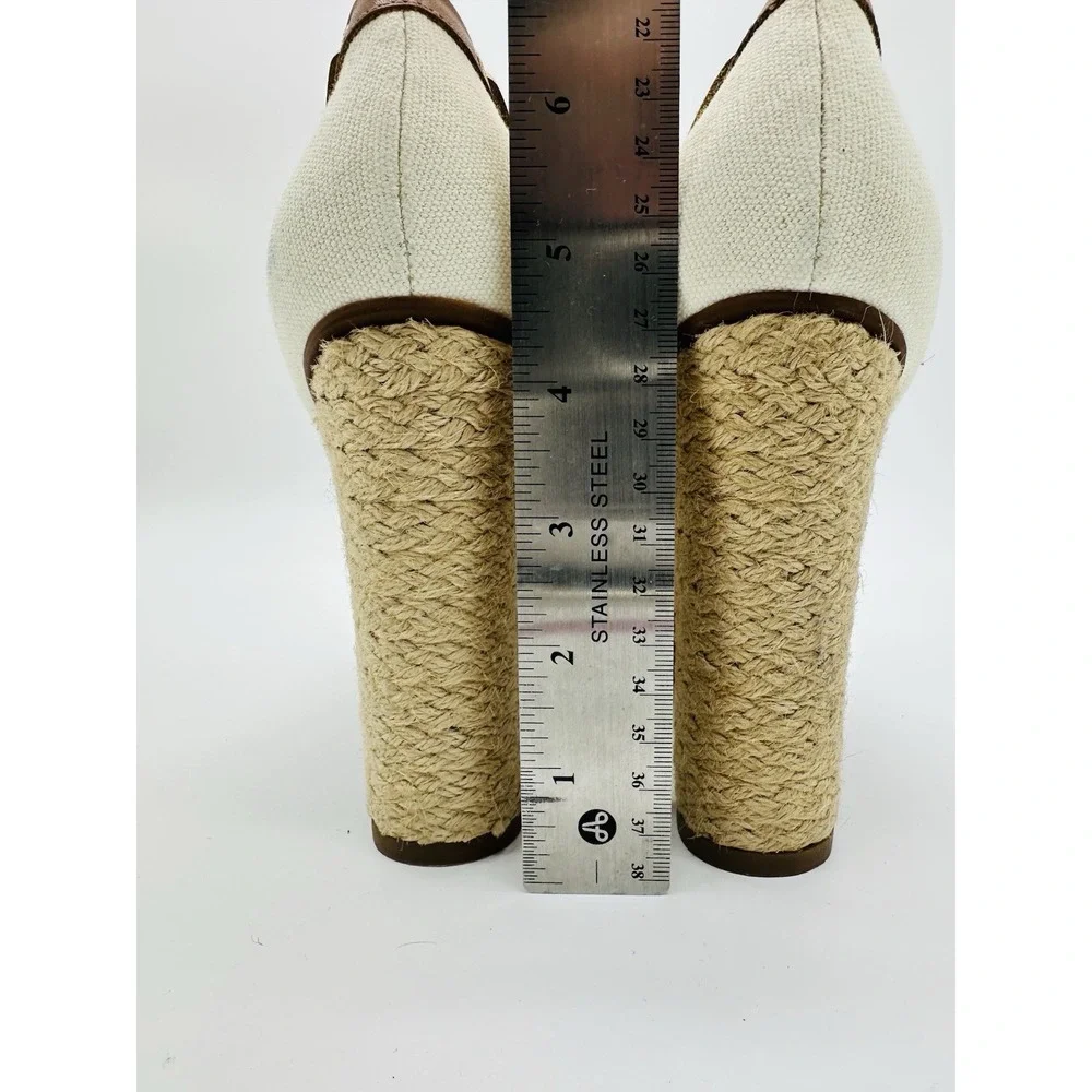 Milly Sperry Top Sider Women's Espadrille Leather Jute Vintage 9.5 M NWOB